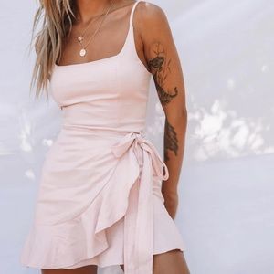 COTTAGE HILL MINI DRESS BLUSH IN BLUSH 💕